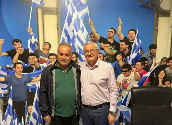 Ο Οδυσσέας Μαγκαφάς με τον Αντώνη Κουνάβη