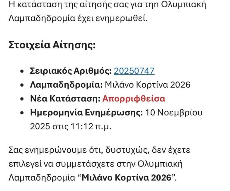 Αντίδραση Φούρα γιατί… δεν ενέκριναν να τρέξει με την Ολυμπιακή δάδα