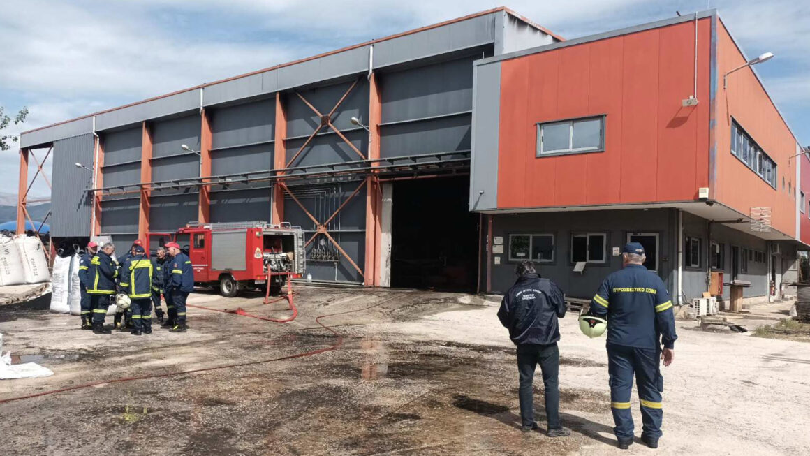 Πυρκαγιά σε εργοστάσιο στη ΒΙΠΕ Πάτρας